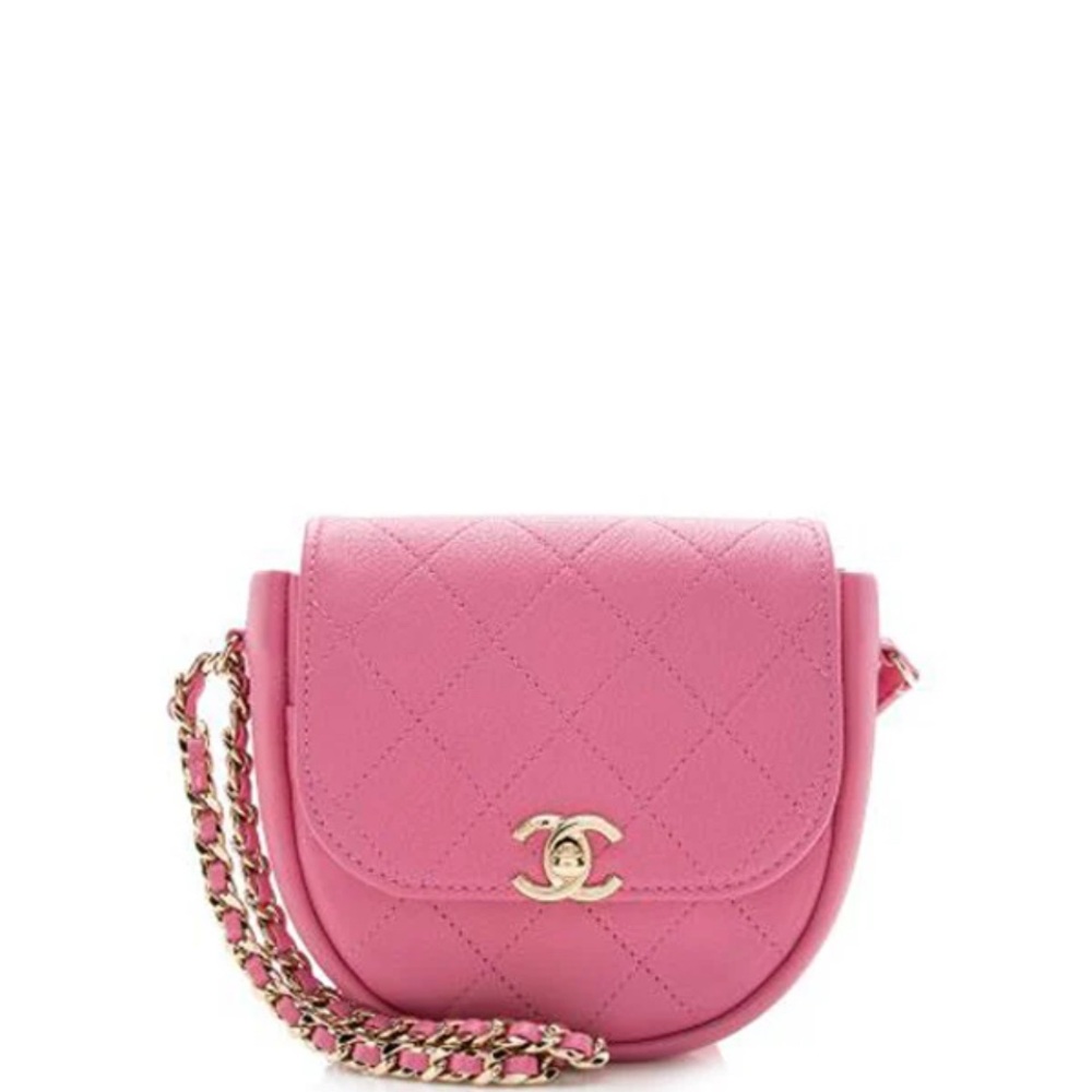 Chanel Pink Quilted Crossbody Bag